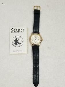 【送料無料】腕時計　ヴィンテージシュタウアーメトロポリタンクォーツデイトウォッチvintage stauer metropolitan quartz date watch 17068 runs free usa ship
