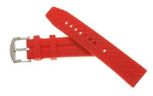 【送料無料】腕時計　ショアダイビングシリコンダイブウォッチストラップshore diving silicon dive watch strap red 24,22,20mm
