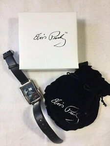 【送料無料】腕時計　エルヴィスプレスリーリストウォッチレザーストラップシグネチャーポーチelvis presley wrist watch nib genuine leather strap signature pouch