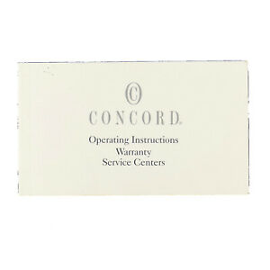 【送料無料】腕時計　コンコードサービスセンターconcord operating instructions, warranty and service center booklet