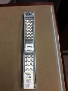 【送料無料】腕時計　ハドリーローマステンレスhadley roma, stainless, mb5737t 20mm, mib, , free usps shipping