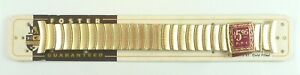 【送料無料】腕時計　フォスターステンレスゴールドフィルドブレスレットエンドnos foster stainless amp; gold filled wristwatch bracelet 1878mm curved ends