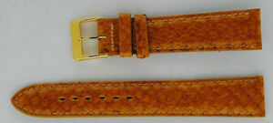 【送料無料】腕時計　ブレスレットモントルクワールソウモンヴェリテーブルゴールドbracelet montre cuir saumon veritable gold 14mm