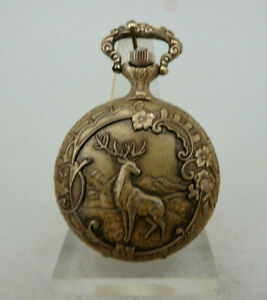 【送料無料】腕時計 モチーフサヴォネットgute savonette herrentaschenuhr mit schone jagdmotive um 1985 67997