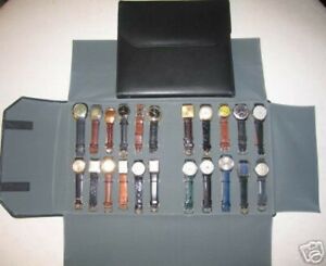 【送料無料】腕時計　ポシェットアンクワールルレンジメントドモントレスイエマpochette en cuir pour le rangement de 22 montres yema neuve