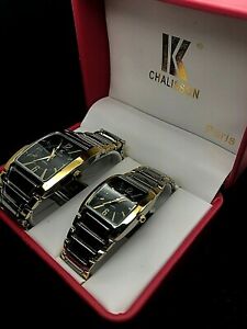 【送料無料】腕時計　チャリスソンパリステンレスボックス** chalisson paris his and hers goldsilver stainless steel watch sets wbox