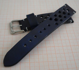 【送料無料】腕時計　レザーウォッチストラップミリメートルレーシングクロノイタリアイタリアleather watch strap 20 mm racing crono made in italy genuine italian leather