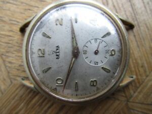 【送料無料】腕時計　ヴィンテージゴールドメッキマニュアルウォッチユニットvintage goldplated helva manual watch cal unitas 198 for parts 16,546円