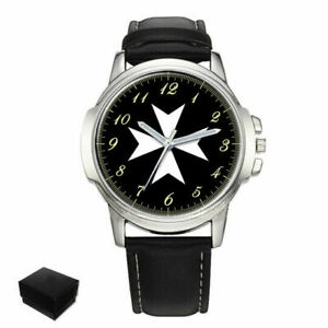 【送料無料】腕時計　マルタマルタクロスフリーメーソンメンズknights of malta maltese cross masonic gents mens wrist watch gift engraving