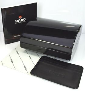 【送料無料】腕時計　ラドーウォッチウッドボックスカードホルダーブックレットセットrado watch wood storage box, polishing cloth, card holder, amp; booklet set