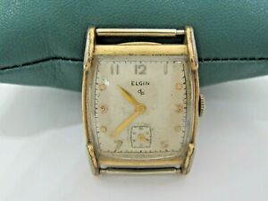 【送料無料】腕時計　ヴィンテージエルギンスクエアゴールドvintage elgin squared 10k gold filled watch working