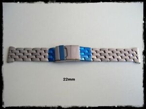 【貨物輸送無料】ウオッチ アチャイオルシドオロロギオブラッカレパイロットbracciale pilot per orologio インチ acciaio lucido 22粍