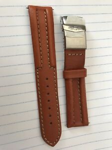 【送料無料】腕時計　レザーステンレススチールストラップスペアパーツブラウンsector leather amp; stainless steel strap, genuine spare part, 20mm brown, nos