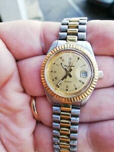 【貨物輸送無料】ウオッチ ガイゴサードエリートデーデートクォーツイノックスプラカートオロguy gosard elite day  date quartz inox placcato oro