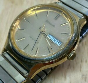 【貨物輸送無料】ウオッチ ヴィンテージブローバメンズゴールドトーンvintage 1978 bulova mens gold tone selfwinding automatic watch hours~day date