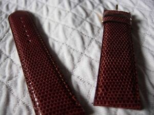 【送料無料】腕時計　トレベルクアリテブレスレットアンレザードマロンゴールドファブフランス18 mm tres belle qualite bracelet en lezard veritable marron gold fab france