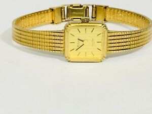 【送料無料】腕時計　ヴィンテージデュフォンテバイルシアンピカールゴールドトーンクォーツウォッチvintage dufonte by lucien piccard womens gold tone quartz watch df841q