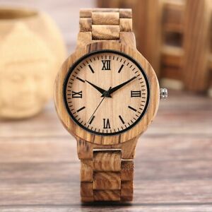 【送料無料】腕時計　ナチュラルシマウマウッドnatural zebra wood wristwatch wooden watch