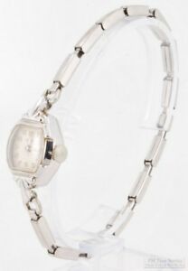 【送料無料】腕時計　ボールレディースヴィンテージシルバースクエアケースball ladies vintage wrist watch, 17 jewels, silvertoned amp; ss square case
