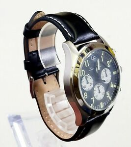 【送料無料】腕時計　レアユニークメンズクロノグラフウォッチルシアンピカールrare,unique mens chronograph watch lucien piccard 26961bk