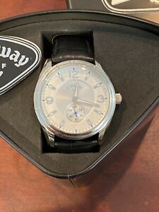 【送料無料】腕時計 キャロウェイゴルフステンレススチールウォッチレザータグバッテリーcallaway golf mens cy2089 stainless steel watch leather w tags battery