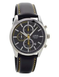 【送料無料】腕時計　ロラスゲンツクロノグラフレザーストラップウォッチlorus gents chronograph leather strap watch rm395fx9 lnp