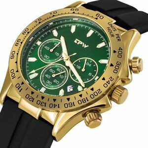 激安人気新品 腕時計 ウォッチメンズファッションラウンドシリコーンラバーストラップグリーンローズゴールドスチールブラック 気質アップ Universusmedia Com