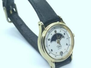 【送料無料】腕時計 ヴィンテージレディースタイムスサンムーンフェーズクォーツバッテリーvintage ladies timex sunmoon phase quartz, battery