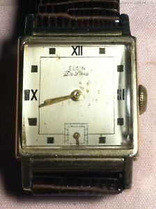 【送料無料】腕時計　エルギンメンズアールデコデラックスelgin mens wristwatch? art deco deluxe