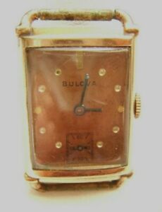 【送料無料】腕時計　ブローバゴールドジュエルランニングbulova 14k gold filled wrist watch 21 jewel 7ak running