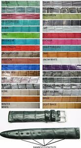 【送料無料】腕時計　エンボスレザーウォッチストラップメイドインcowhide embossed leather watch strap 182022 mm reg or long made in usa