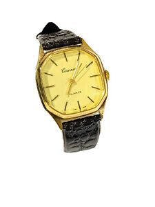 【送料無料】腕時計　ヴィンテージクーリーメンズゴールドトーンクォーツvintage courrie men’s goldtone quartz wrist watch nos from 1980s1637m