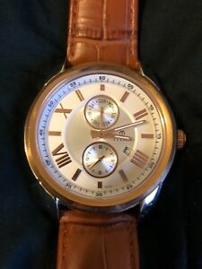 【送料無料】腕時計　タイタンクラシクアナログウォッチレザーストラップtitan classique analog watch for men used 9006kca31 leather strap 90006kl01j