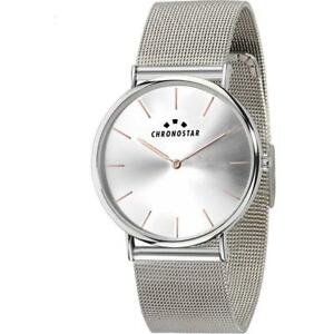 【送料無料】腕時計　オロロギウクロノスターブラッチャレアッチャイオシルバーメッシュorologio uomo chronostar preppy r3753252511 bracciale acciaio silver mesh