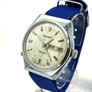 【送料無料】腕時計　カレンダーウォッチメンズレトロロシアクラシックpoljot ussr automatic calendar watch english mens retro russian mchz1 classic