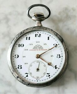 【送料無料】腕時計　クロノメトレサルダベサンコンアルジャンニールマンケルヴェールchronometre sarda besancon argent nielle manque le verre