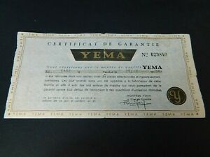 【送料無料】腕時計　イエマセルティフィカットデガランティーyema certificat de garantie 1958