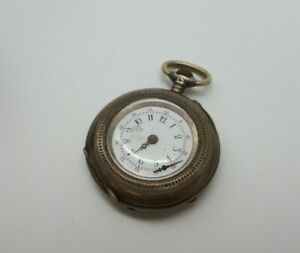 【貨物輸送無料】ウオッチ アンティークミニポケットウォッチシルバーシリンダーantike mini taschenuhr silber 800,zylinderwerk lauft, handaufzug
