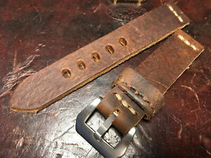 【貨物輸送無料】ウオッチ ヴィンテージスイスレザーアンモウォッチストラップhandmade 20粍 vintage swiss leather ammo watch strap