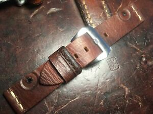 【貨物輸送無料】ウオッチ スイスレザーアンモポーチウォッチストラップhandmade 22粍 swiss leather ammo pouch watch strap