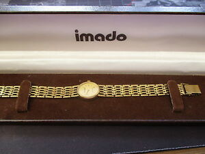 【貨物輸送無料】ウオッチ ヴィンテージレディースボックスランニングvintage ladies boxed   imado  quartz watch,running and decent condition