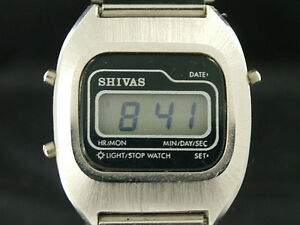 【送料無料】腕時計　シヴァスクォーツクロノグラフウォッチレトロヴィンテージshivas lcd quartz chronograph watch retro nos, vintage