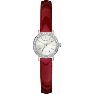【送料無料】腕時計 ミリメートルレザーレッドベルトステンレススチールウォッチguess womens 23mm leather red belt stainless steel watch w0885l3