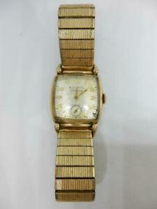 【送料無料】腕時計　ヴィンテージメンズブローバエクセレンシーゴールドフィルドvintage 1951 mens bulova *excellency* 10kt gold filled wrist watch w979｜hokushin
