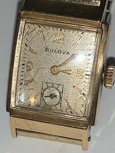 【送料無料】腕時計　ヴィンテージメンズブローバゴールドフィルドvintage men’s bulova 10k gold filled wrist watch