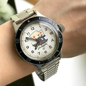 【送料無料】腕時計 アルバトロスヴィンテージウォッチロシアダイバーalbatross vostok amphibian vintage navy ussr watch date russian diver military