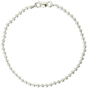 【送料無料】ジュエリー・アクセサリー スターリングポリパールボールブレスレットチェーンイタリアargent sterling 3mm poli perle chaine de boules ou bracelet, fabrique en italie