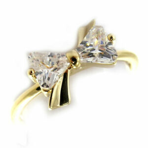 【送料無料】ジュエリー・アクセサリー ゴールドメッキリングロマンチックノットホワイトゴールドbague plaque or noeud romantique blanc dore