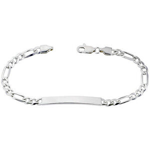 【送料無料】ジュエリー・アクセサリー シルバースターリングフィガロリンクブレスレット5mm argent sterling figaro lien id 178cm203cm bracelet, gratuit gravure, a en 14,585円