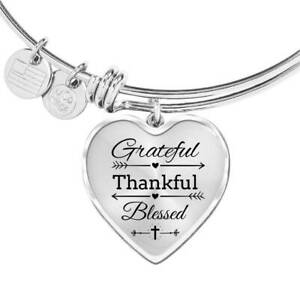 【送料無料】ジュエリー・アクセサリー キリストハートブレスレットgrateful thankful beni christe faith psalms coeur bracelet